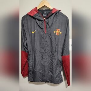 Nike Iowa State University Cyclones, 1/4 Zip Windbreaker, Men's Size M